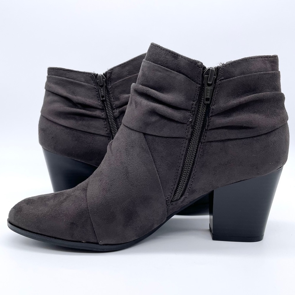 Naturalizer Graham Suede Dark Grey Ankle Booties 9.5 - Picture 7 of 10